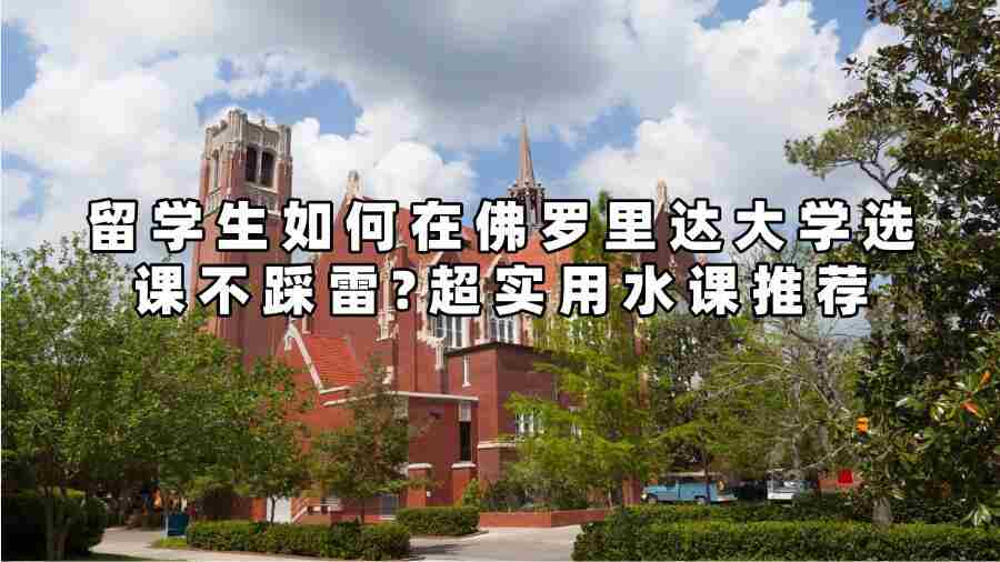 留學(xué)生如何在佛羅里達(dá)大學(xué)選課不踩雷?超實用水課推薦